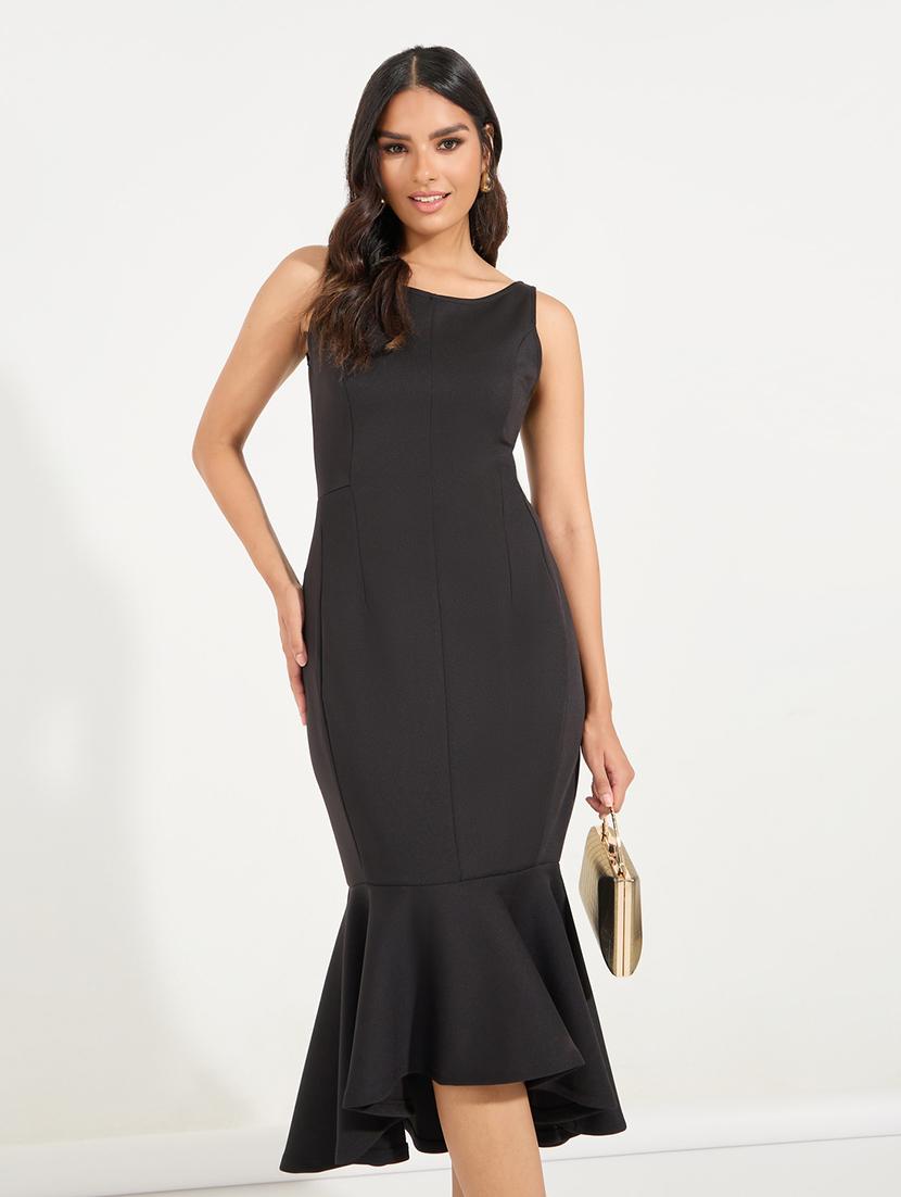 women black solid dress - 21546983 - Standard Image - 4