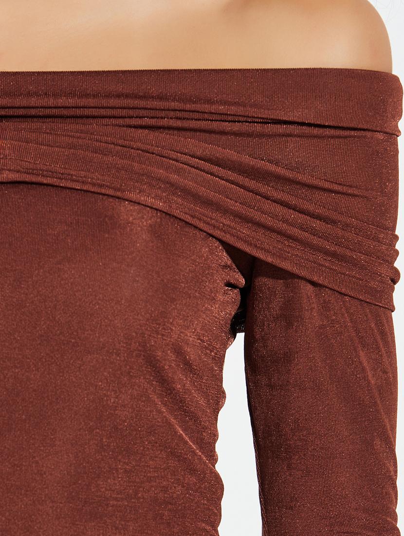 women brown solid sheath dress - 21546996 - Standard Image - 6