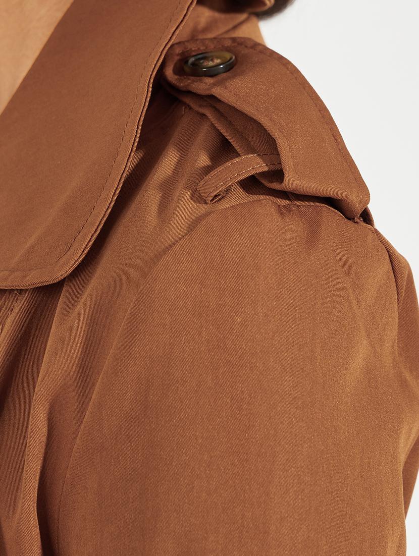 women brown solid biker jacket - 21547018 - Standard Image - 4