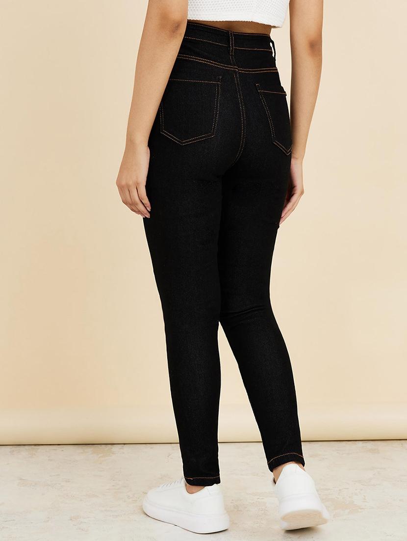 women black plain skinny fit jean - 21547030 -  Standard Image - 1