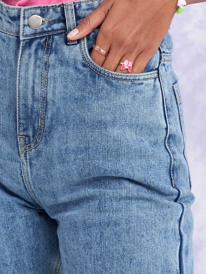 women blue straight fit jean - 21547042 - Standard Image - 4