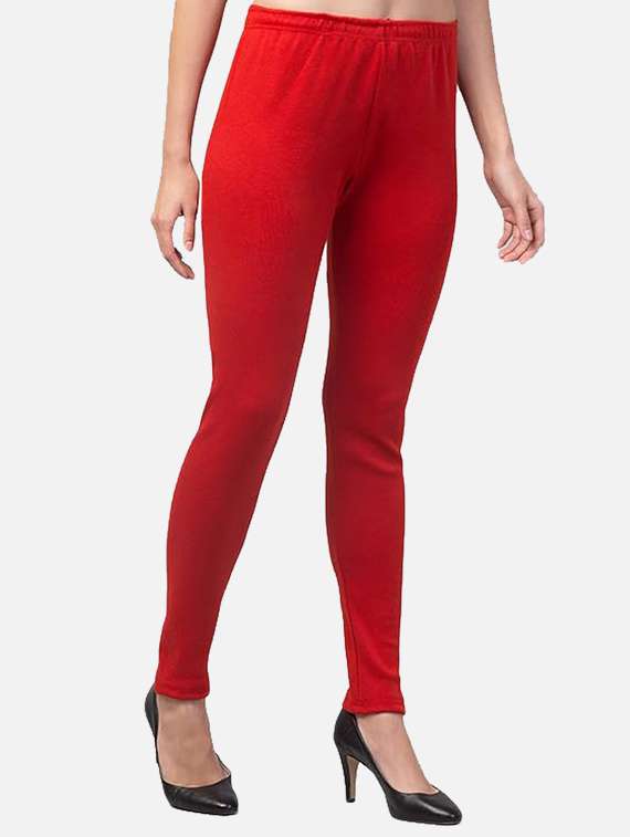 women solid woolen legging - 21547440 -  Standard Image - 1