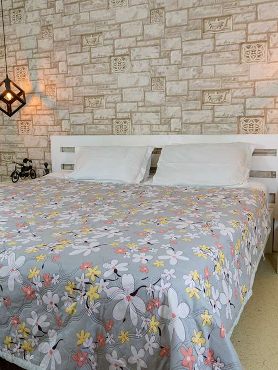 veahome cotton floral double size comforter ( 230 x 230 cm ) 