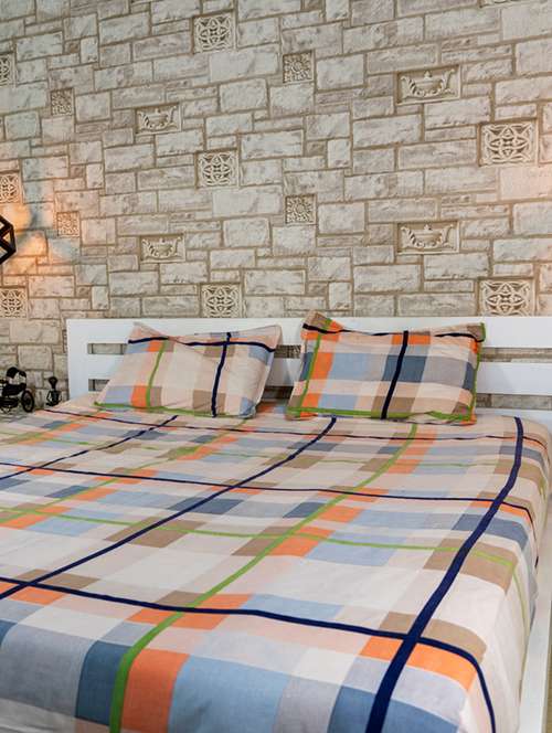 veahome printed double bedsheet with 2 pillow cover - 21547469 -  Standard Image - 0