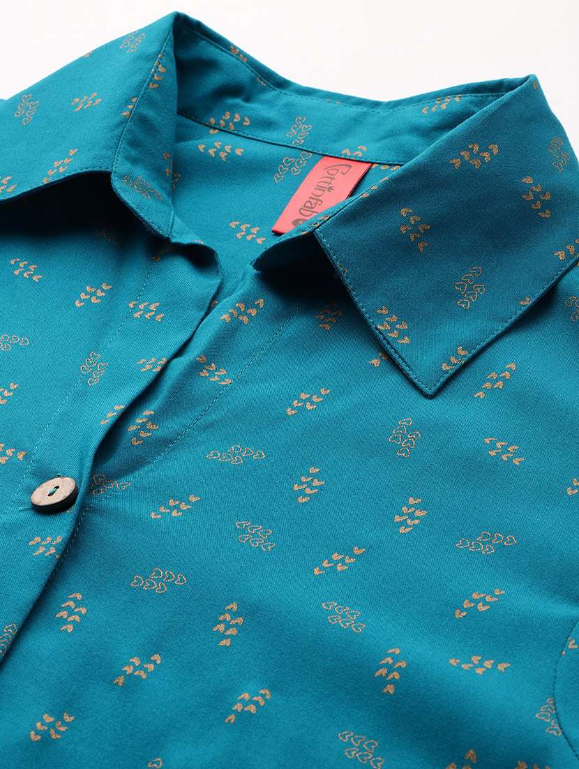 women printed shirt and trouser co-ord set - 21547516 -  Standard Image - 4