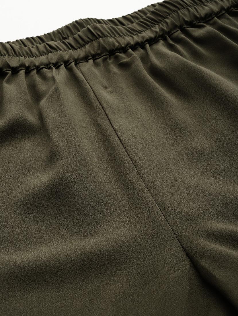 women olive solid top and trouser co-ord set - 21547539 - Standard Image - 6
