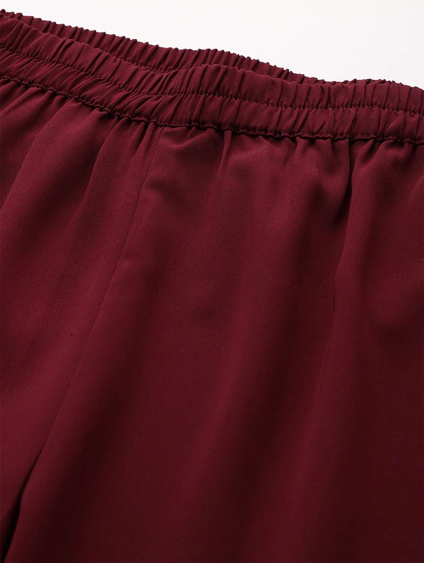 women solid top and trouser co-ord set - 21547544 -  Standard Image - 6