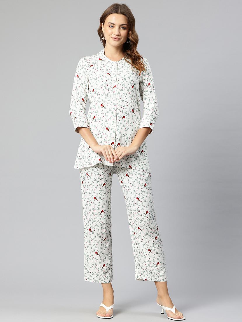 women floral printed top and trouser co-ord set - 21547545 -  Standard Image - 1
