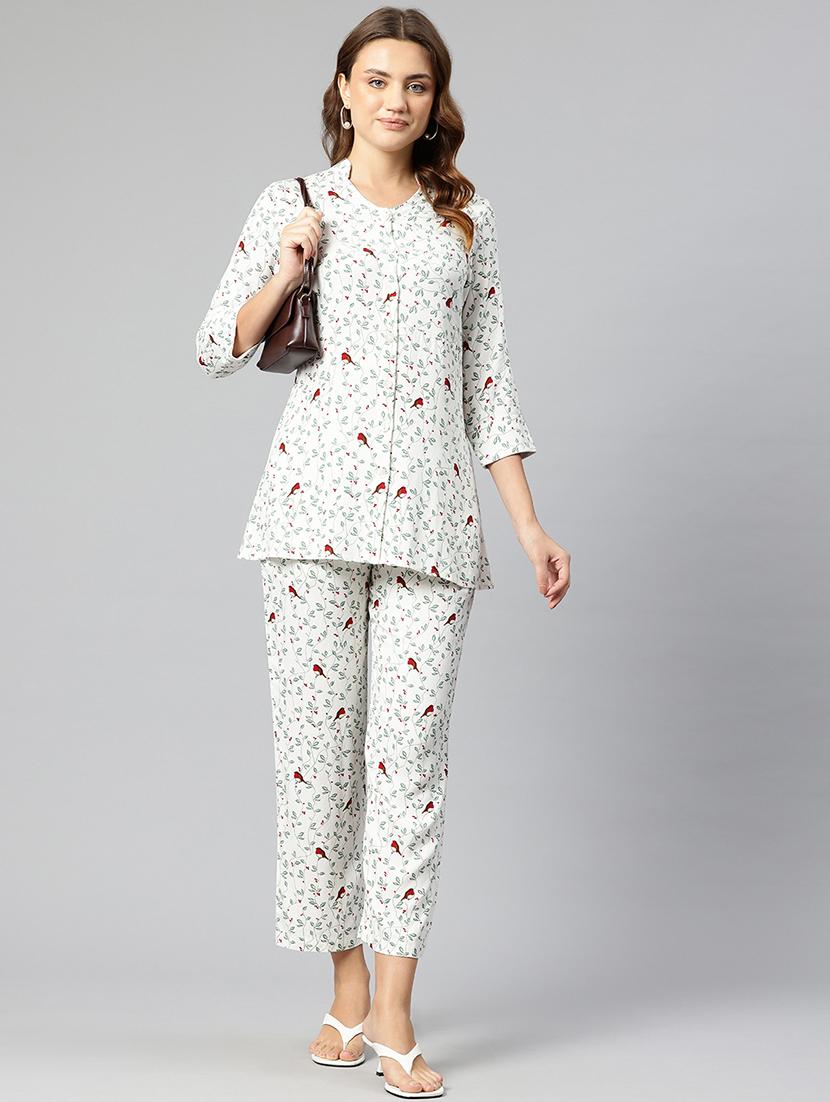 women floral printed top and trouser co-ord set - 21547545 - Standard Image - 4