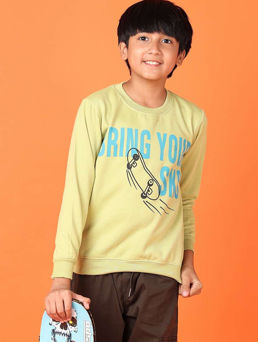 boys front print long sleeve sweatshirt - 21547588 -  Standard Image - 1