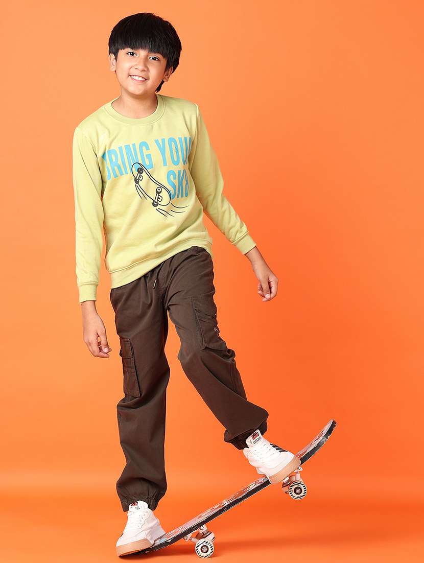 boys front print long sleeve sweatshirt - 21547588 -  Standard Image - 4