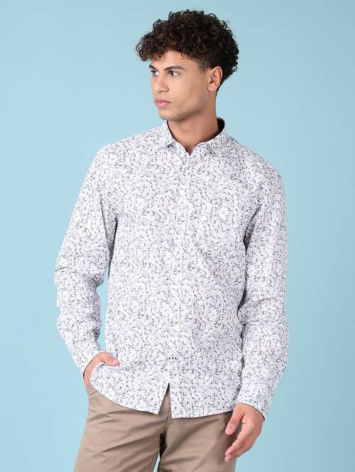 men printed long sleeve casual shirt - 21547592 -  Standard Image - 0