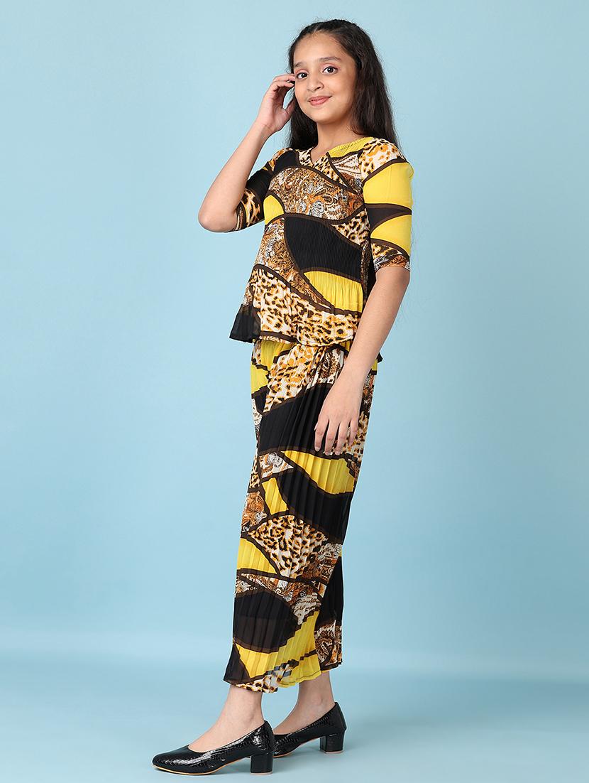 girls printed casual wear full length set - 21547640 -  Standard Image - 1