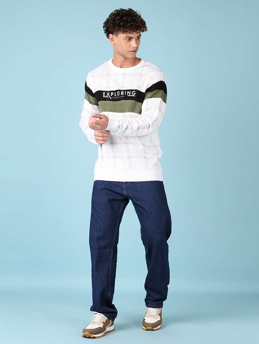 men long sleeves color block pullover - 21547656 -  Standard Image - 4