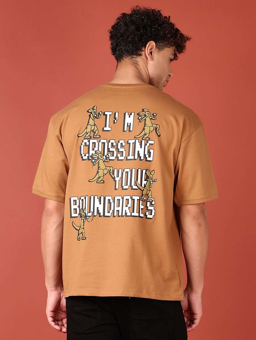 men back print short sleeve t-shirt