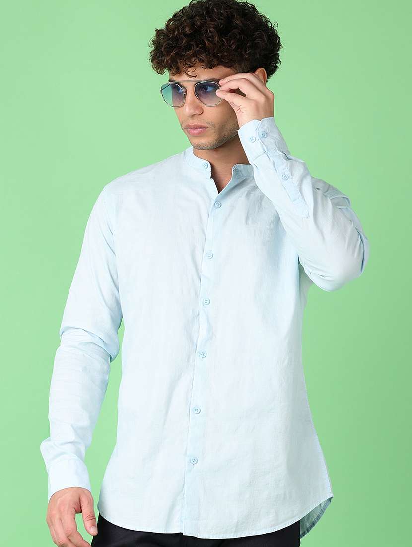 men self design long sleeve casual shirt - 21547675 -  Standard Image - 1