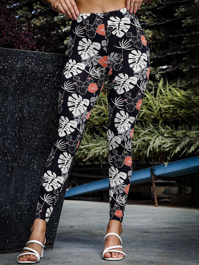 women floral printed ankle length leggings - 21548929 - Zoom Image - 0