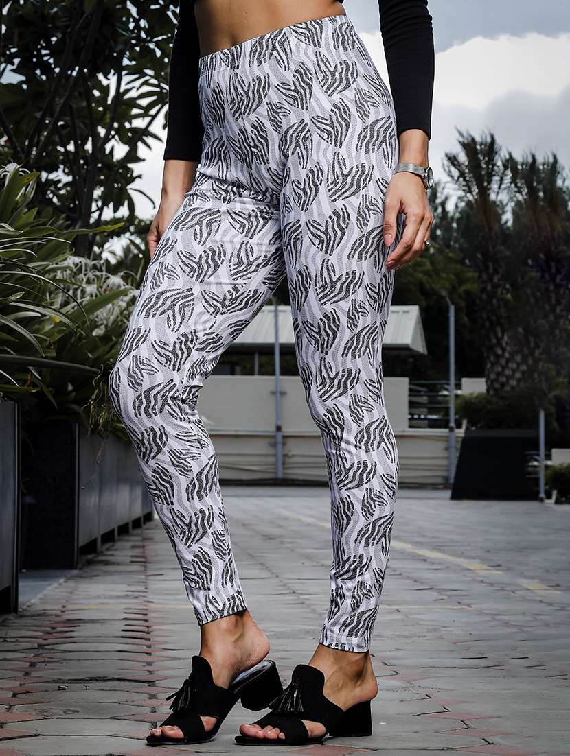 women printed ankle length leggings - 21548932 - Standard Image - 1