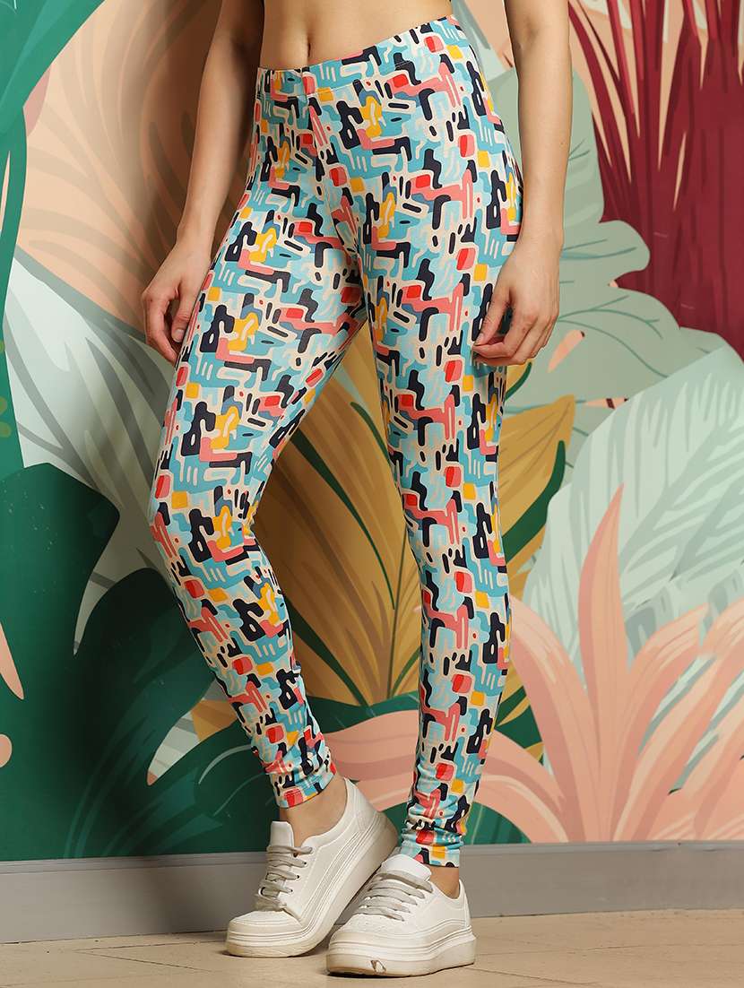 women printed ankle length leggings - 21548934 - Standard Image - 1