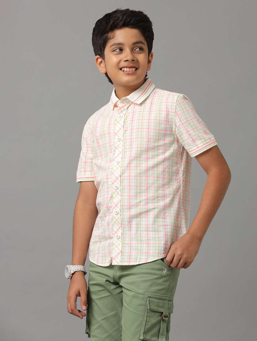 boys checkered short sleeve shirt - 21549502 - Standard Image - 1