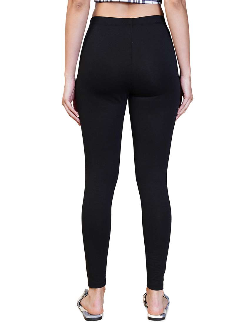 women solid ankle length leggings - 21549572 -  Standard Image - 1