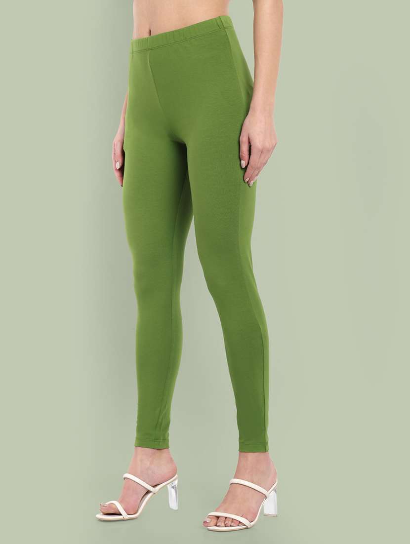 women solid ankle length leggings - 21549577 -  Standard Image - 1