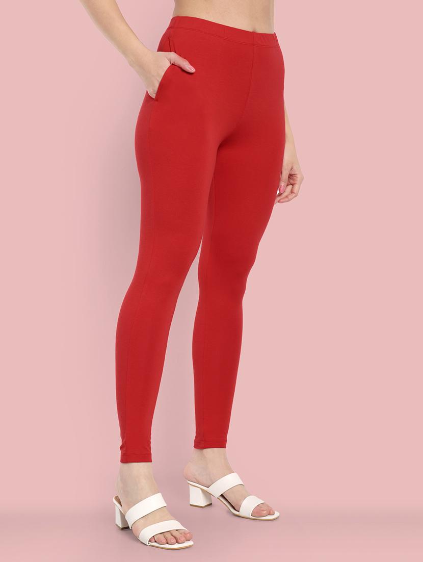 women solid ankle length leggings - 21549578 - Standard Image - 1