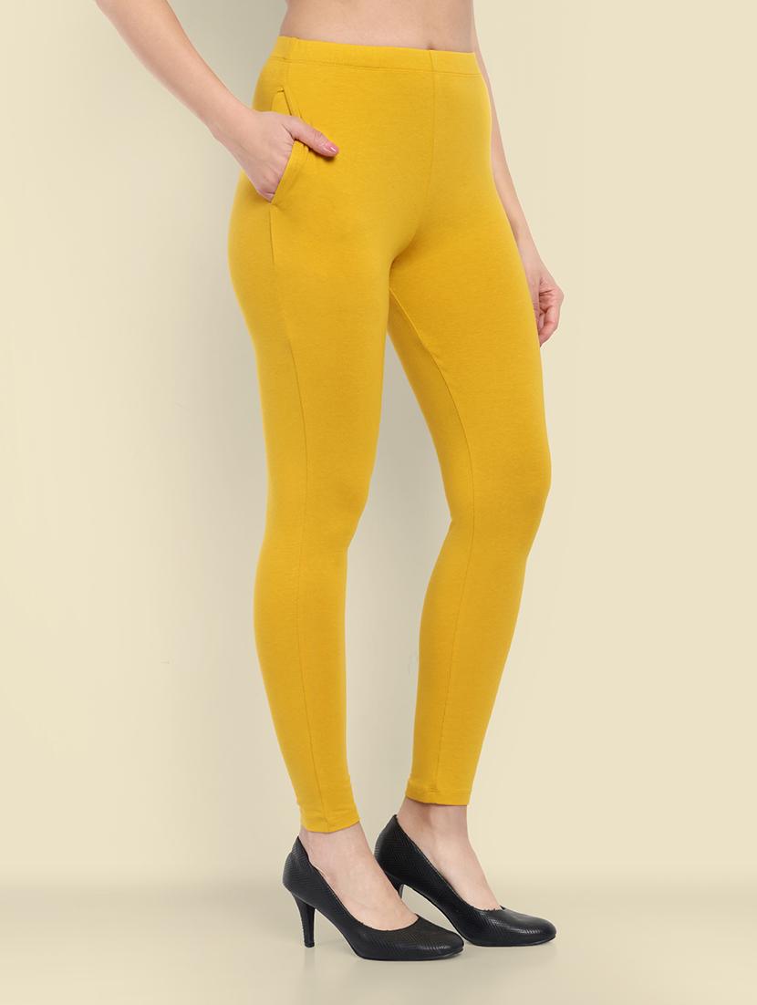women solid ankle length leggings - 21549584 -  Standard Image - 1