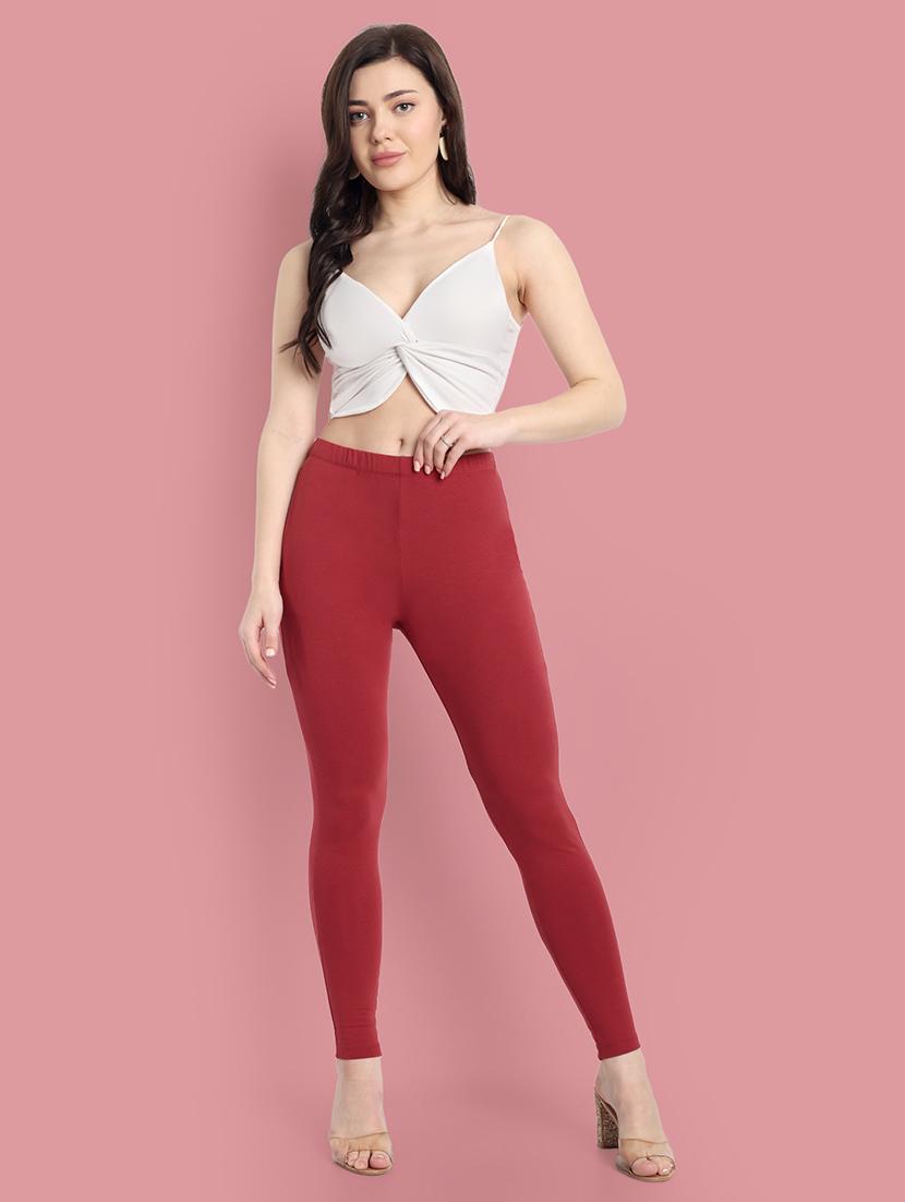 women solid ankle length leggings - 21549585 - Standard Image - 4