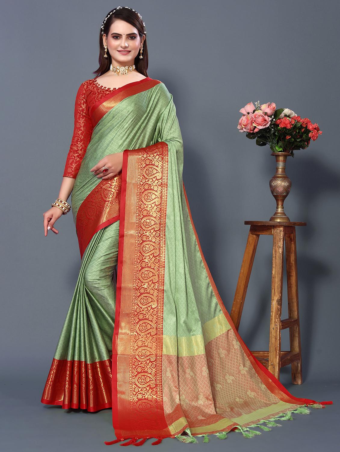 women self-designed bordered saree - 21549607 - Zoom Image - 0