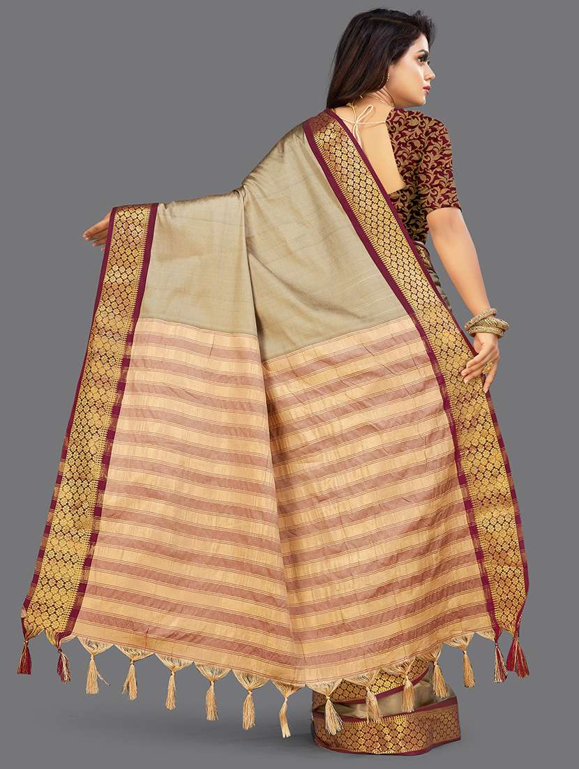 women self-designed bordered saree - 21549745 -  Standard Image - 1