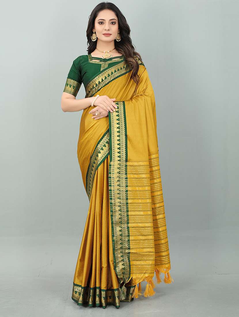 women self-designed bordered saree