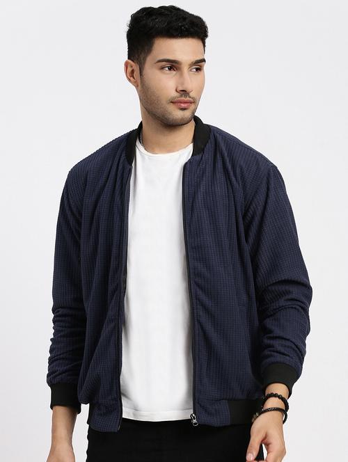 men solid henley collar casual jacket - 21550030 - Standard Image - 0