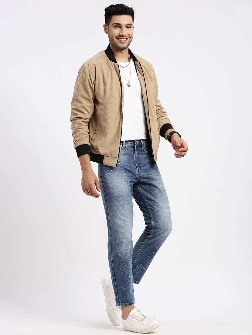 men solid henley collar casual jacket - 21550031 -  Standard Image - 4