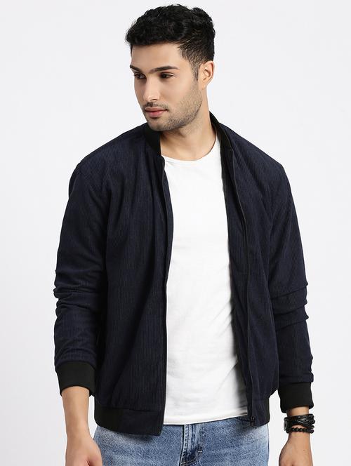 men solid henley collar casual jacket - 21550032 - Standard Image - 0