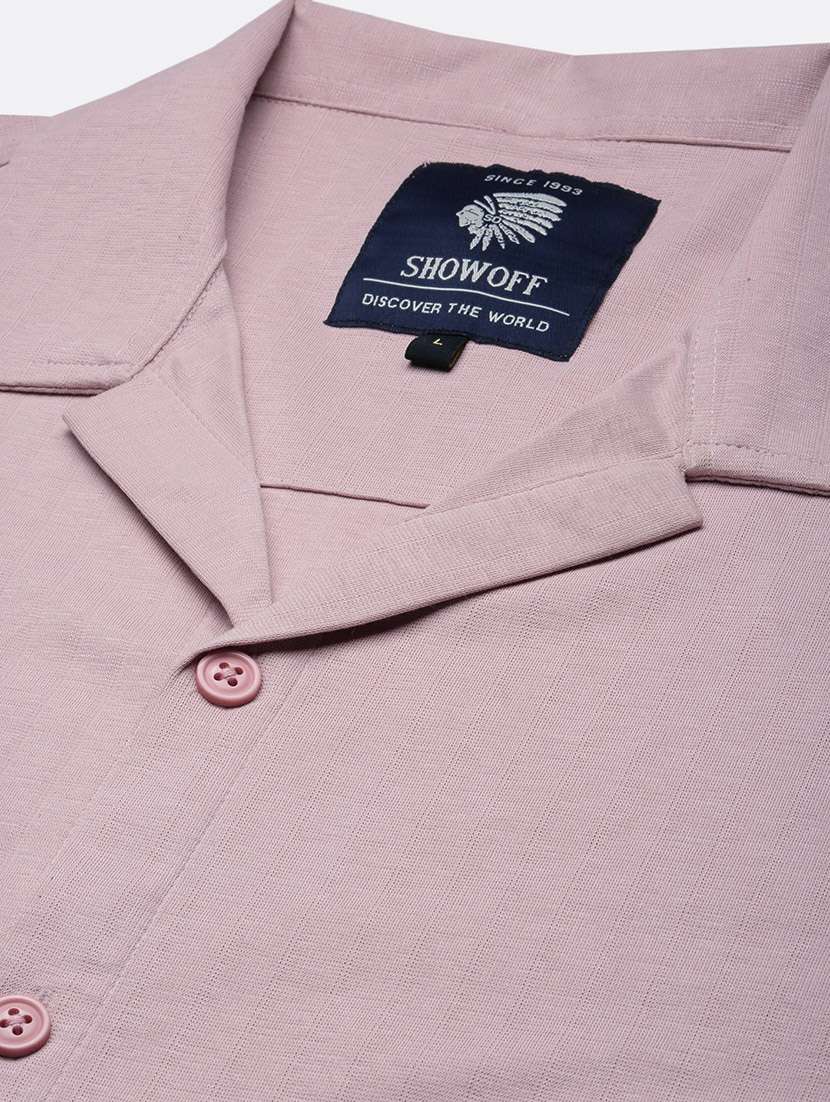 men solid short sleeve casual shirt - 21550051 -  Standard Image - 6