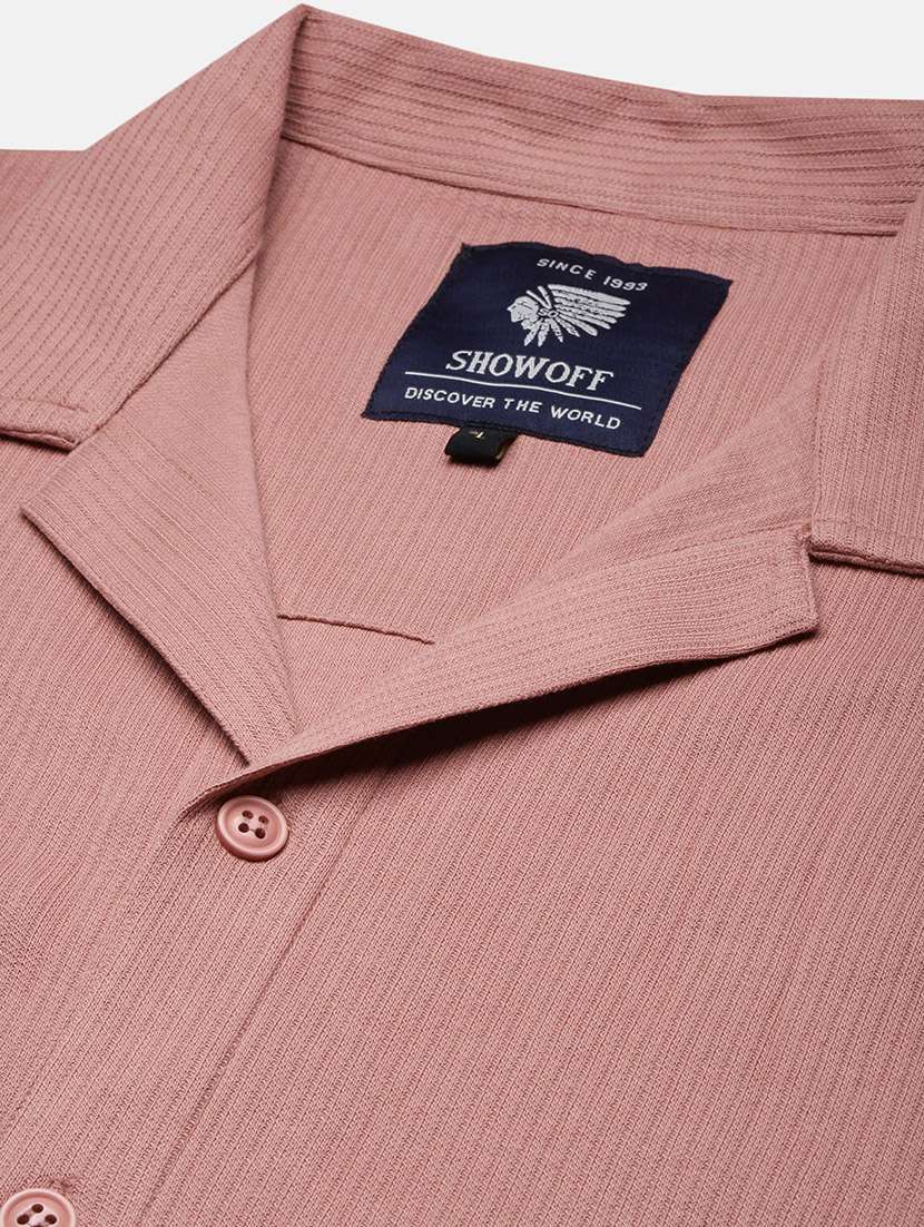 men solid short sleeve casual shirt - 21550055 -  Standard Image - 6