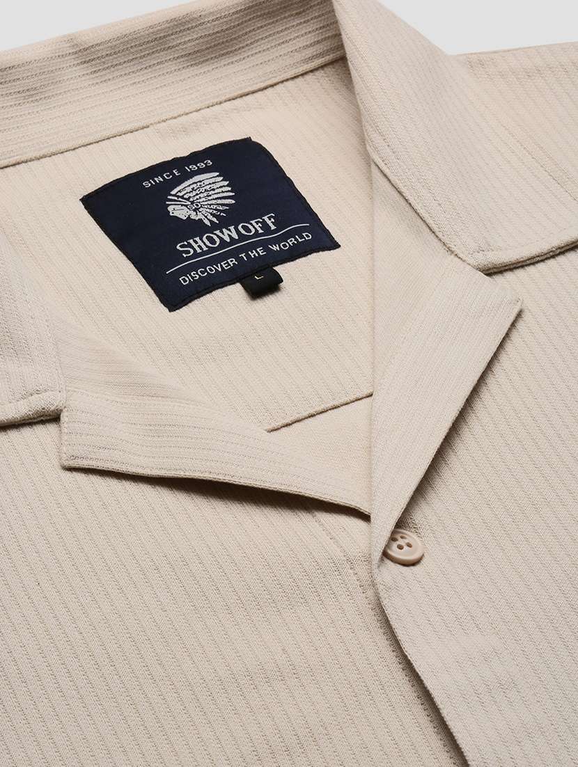 men solid short sleeve casual shirt - 21550056 -  Standard Image - 6