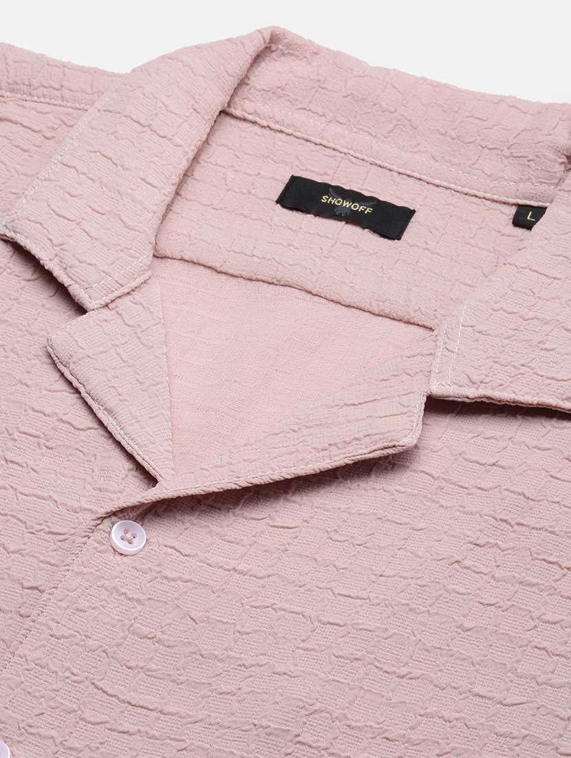 men solid short sleeve casual shirt - 21550085 -  Standard Image - 6