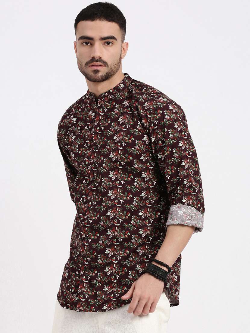 men floral long sleeve casual shirt - 21550097 -  Standard Image - 1