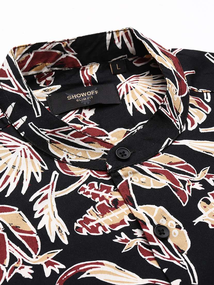 men floral long sleeve casual shirt - 21550100 -  Standard Image - 6