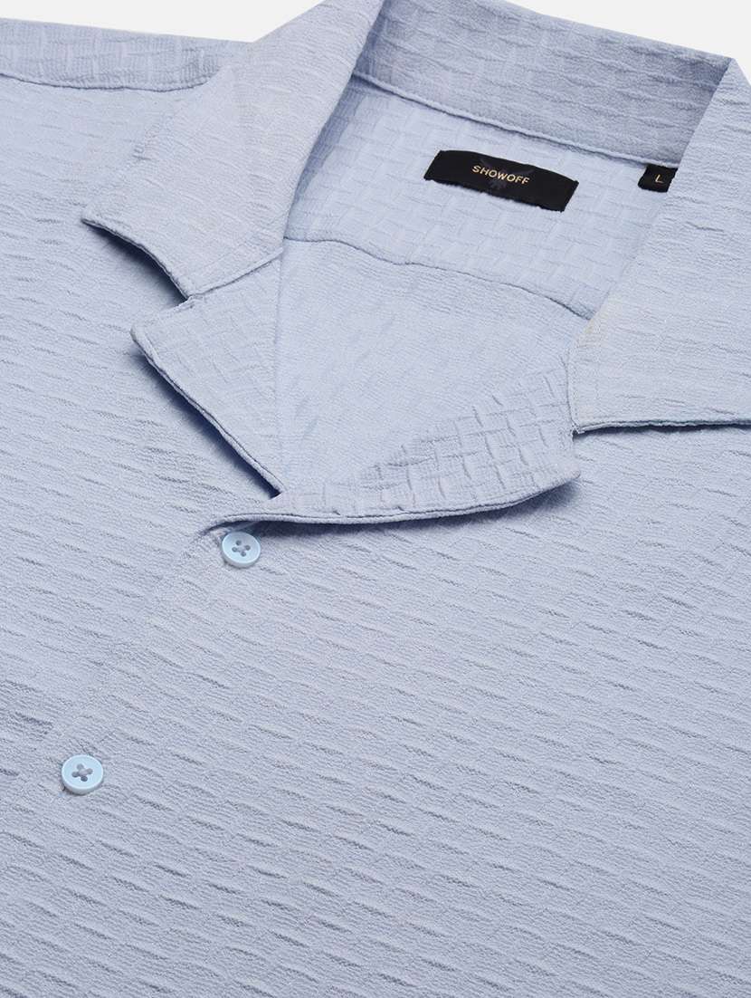 men solid short sleeve casual shirt - 21550106 -  Standard Image - 6