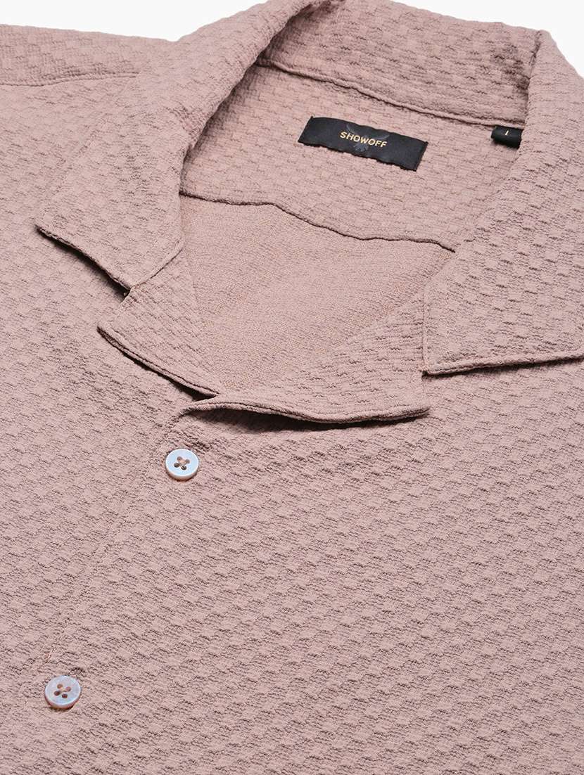 men solid short sleeve casual shirt - 21550114 -  Standard Image - 6