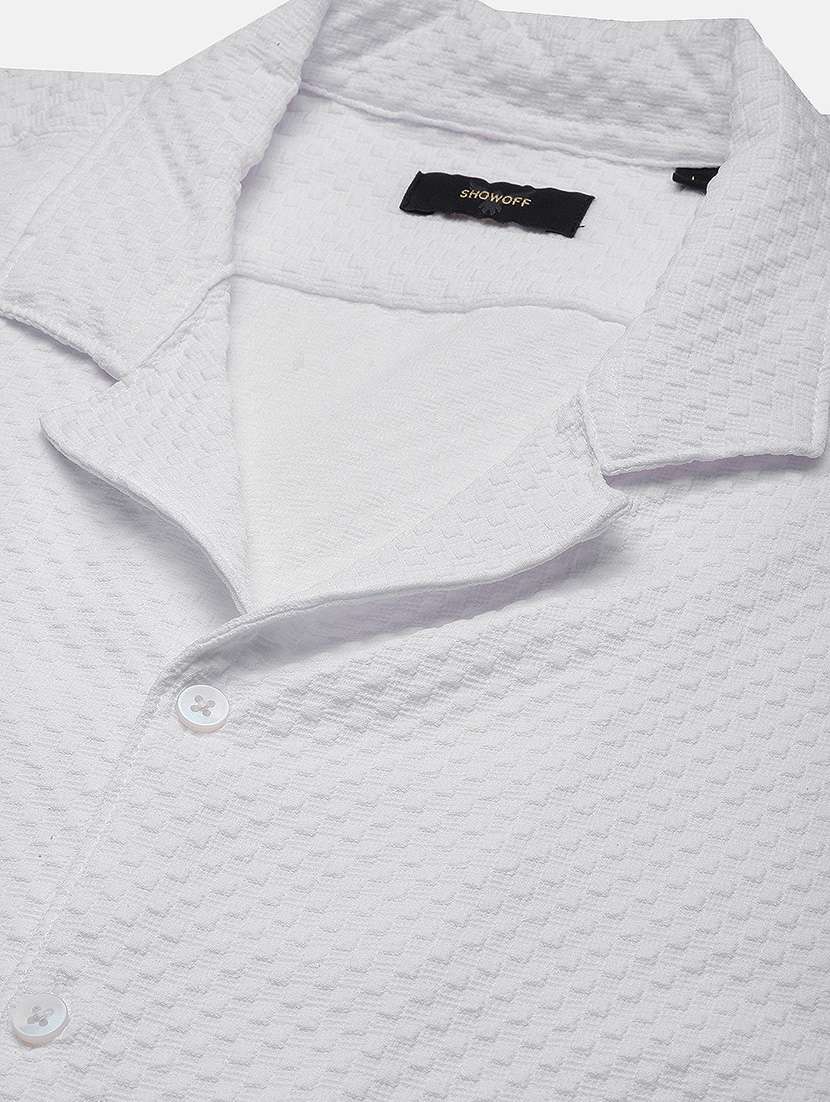 men solid short sleeve casual shirt - 21550117 - Standard Image - 6