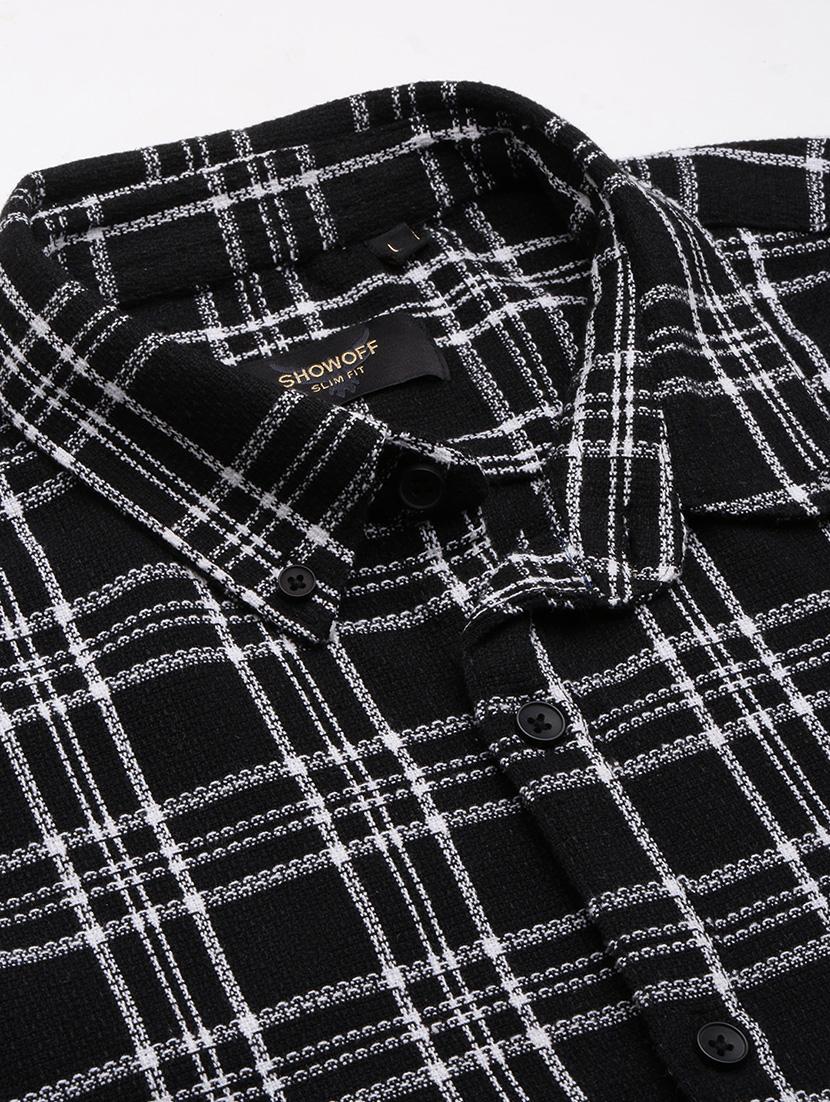 men checkered short sleeve casual shirt - 21550143 - Standard Image - 6