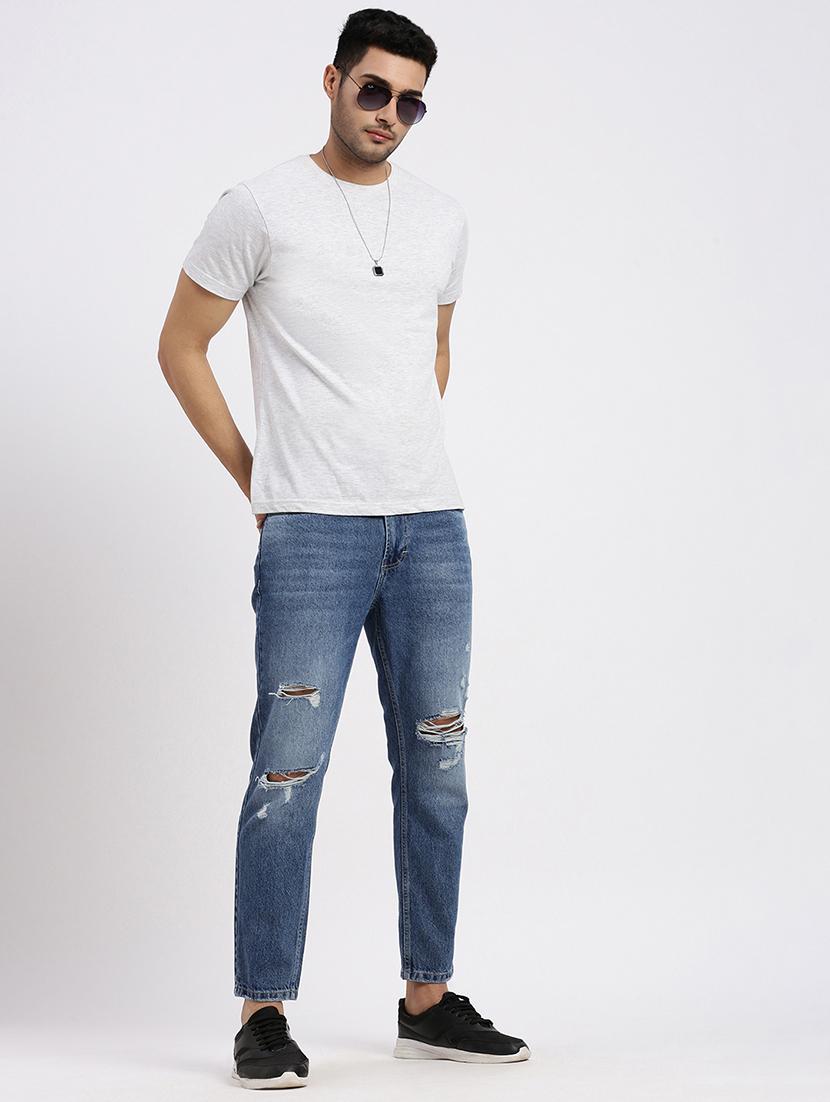 men solid mid rise slim fit jean - 21550232 - Standard Image - 4
