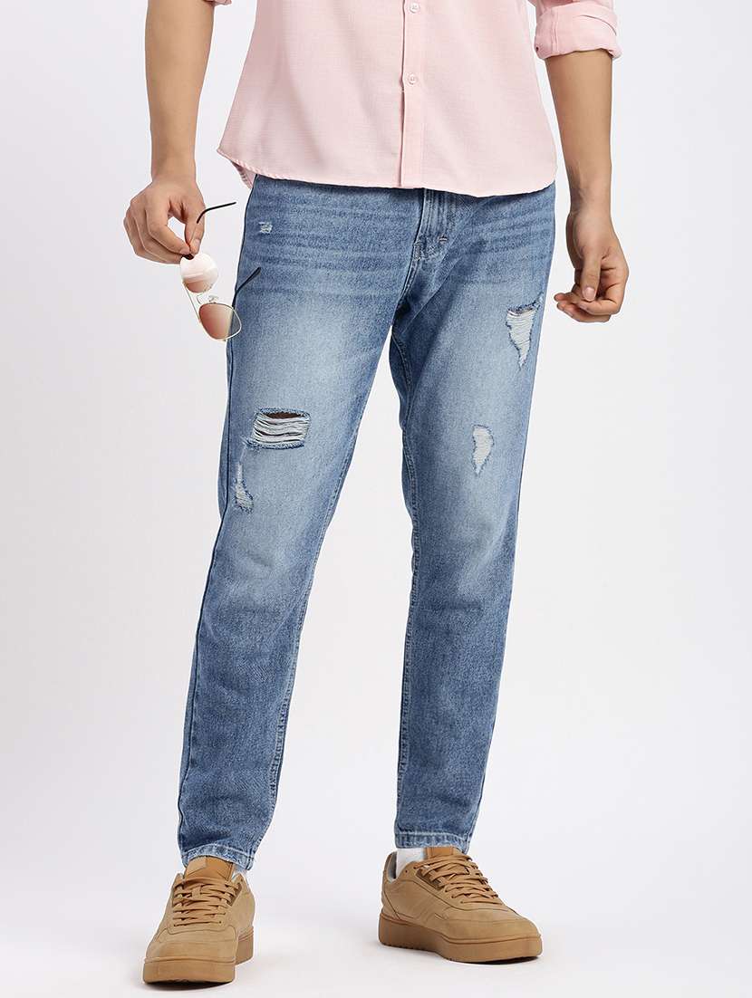 men solid mid rise slim fit jean - 21550233 -  Standard Image - 1