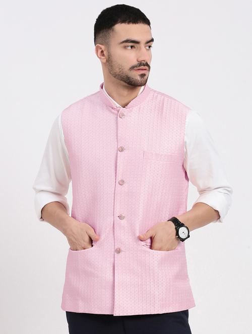 men self designed nehru jacket - 21550269 -  Standard Image - 0