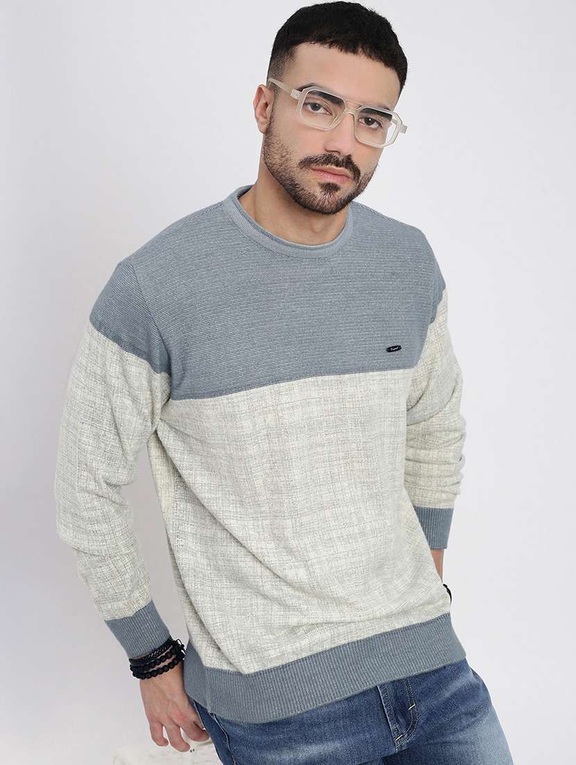 men round neck long sleeve pullover - 21550280 -  Standard Image - 1