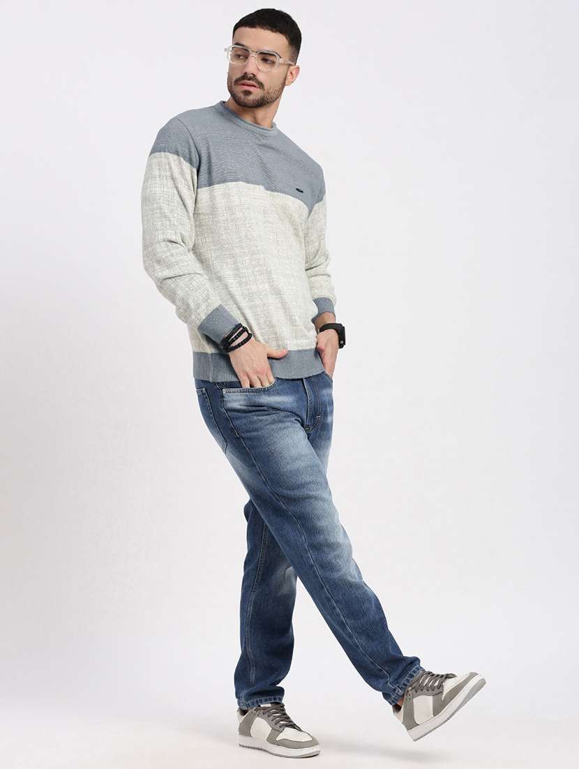 men round neck long sleeve pullover - 21550280 -  Standard Image - 4